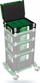 Kuti veglash HiKOKI HIT-System Case 1, plastike ABS, grumbulluese, jeshile
