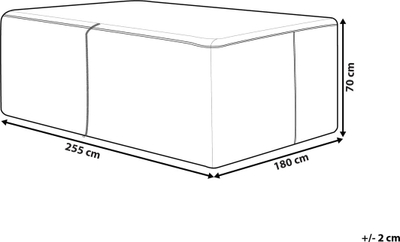 Mbulesë kopshti Beliani CHUVA, 255x180x70cm, PVC, gri