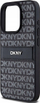 Mbulesë telefoni DKNY PU Leather Repeat Pattern, për iPhone 15 Pro Max, e zezë