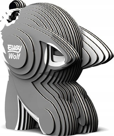 Puzzle 3D Safari Ltd EUGY Wolf, lodër edukative, prej materiali biodegradueshëm, shumëngjyrësh