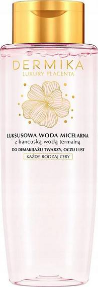 Ujë micelar Dermika Luxury Placenta, për fytyrë, sy edhe buzë, 400 ml