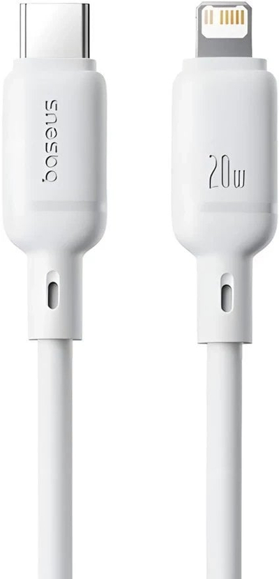 Kabëll karikimi Baseus Silky Series, Type C në Lightning, 20W, 2m, i bardhë