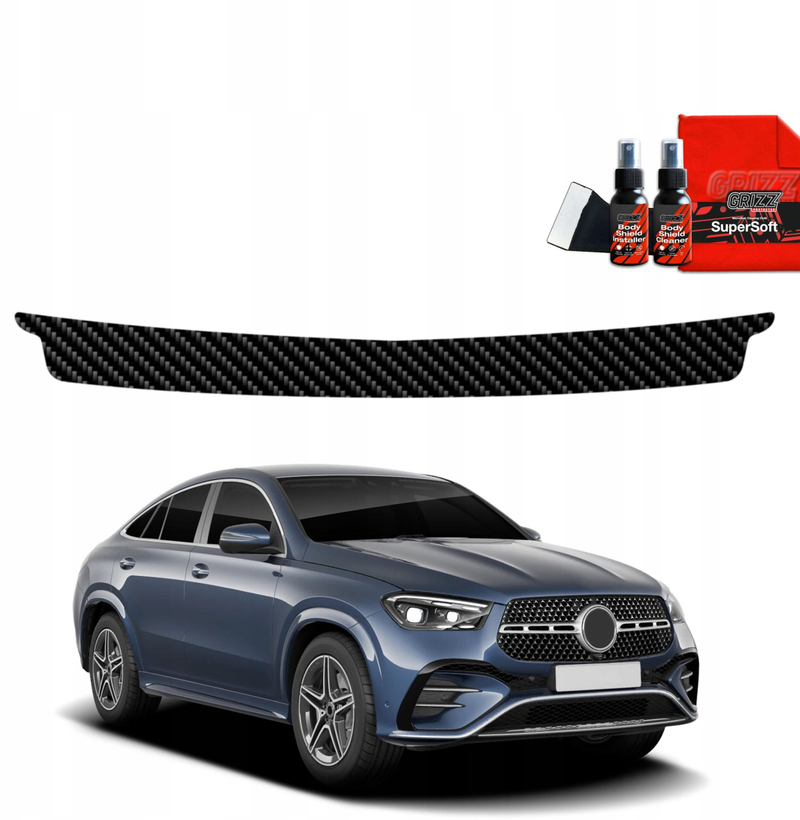 Folie mbrojtëse bagazhi GRIZZ BodyShield, Mercedes GLE 450d 2023-2026, efekt karboni, e zezë