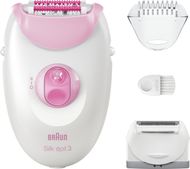 Epilator Braun Silk-épil Series 3 3-031, kokë rroje, kapak trimmer, i bardhë