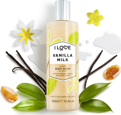 Xhel dushi Bodycology I0145861, 350ml, aromë Vanilla Milk