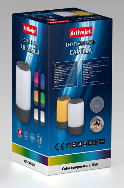 Lampë tavoline Activejet AJE-CAMILLA, LED dekorative, RGB, 400 lm