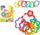 Lodër rrathë Chicco Rattle Rings 05954, set 6 copë, shumëngjyrëshe