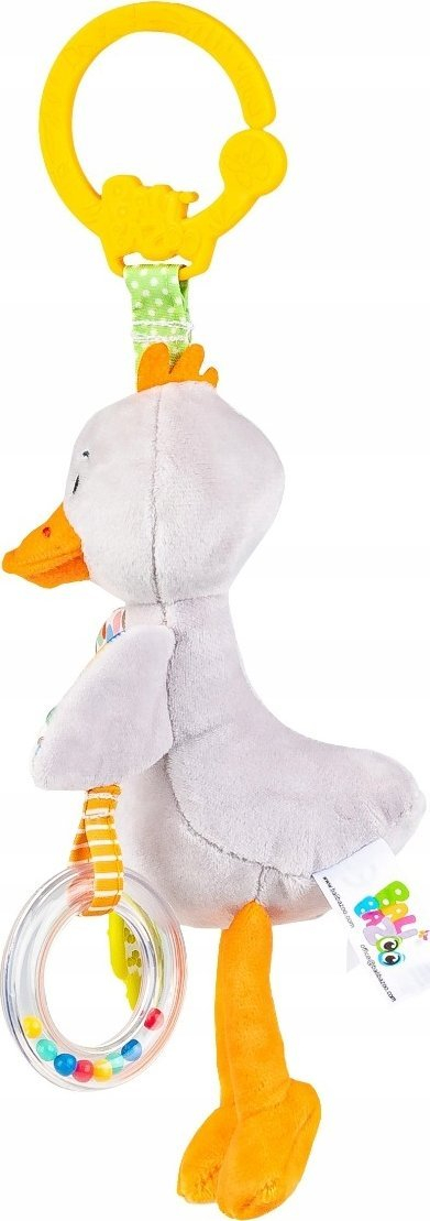 Lodër varëse për bebe Balibazoo Duck, me lloj-lloj teksturash, shumëngjyrëshe