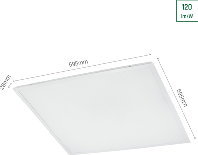 Panel LED Spectrum 600, 40W, 4000K, i bardhë
