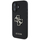 Kapak telefoni Guess Grained Big 4G Logo për iPhone 16 6.1", eko lëkurë, i zi