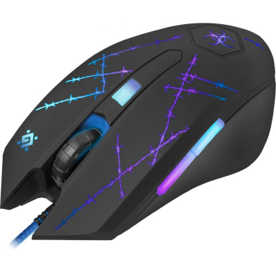Maus me kabllo Defender Forced GM-020L, 3200 DPI, 6 butona, me mouse pad, i zi