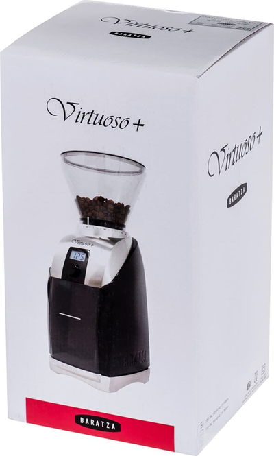 Mulli kafeje Baratza Virtuoso Plus, bluarje e rregullueshme, ekran me drita LED, i zi