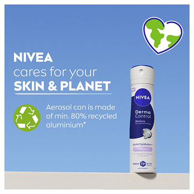 Sprej antiperspirant për femra Nivea Derma Control Restore, 150 ml