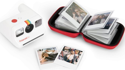 Album fotosh Polaroid GO Pocket, i vogël, për printime Polaroid GO, i kuq