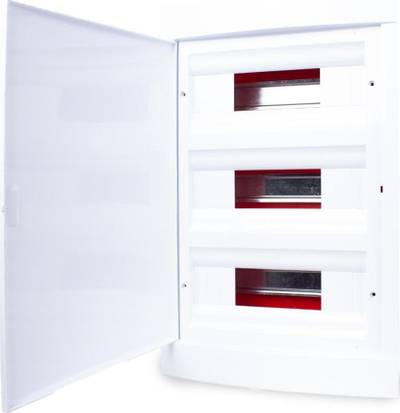 Kasetë shpërndarëse elektrike 3x12 modula, 36 pozicione, e bardhë