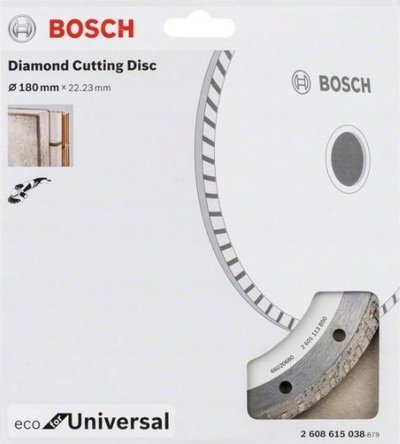 Disk prerës diamant Bosch Eco for Universal, 180mm, 22.23mm, gri