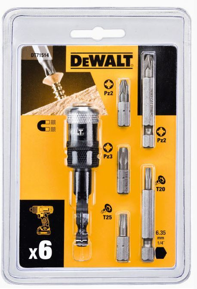 Set maja me vida Dewalt DT71514, 6 copë