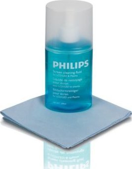Set për pastru ekranin Philips SVC1116B, solucion me spruco, leckë mikrofibër, blu