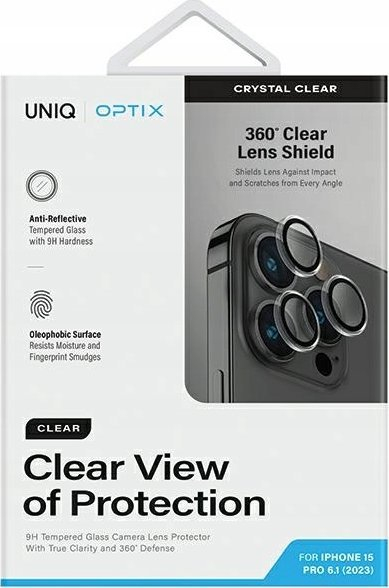Mbrojtës kamere Uniq Optix Aluminum për iPhone 16 6.1\", për iPhone 16 Plus 6.7\", ngjyrë argjendt