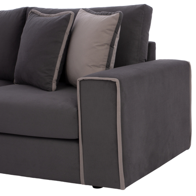 Divan këndor Home HM3255.01L, stof rezistent ndaj njollave, 270x225cm, gri