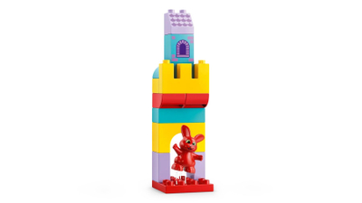 Set ndërtimi LEGO DUPLO 10450 Hopsy's Castle Game, 47 pjesë, lojë tavoline edukative, shumëngjyrësh