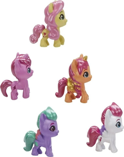 Set loje My Little Pony Mini World Magic Crystal Brighthouse, 5 mini kukulla, me aksesorë, shumëngjyrësh