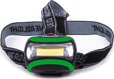Dritë koke Dunlop 60Lm, LED COB, 3 mënyra, e zezë me jeshile