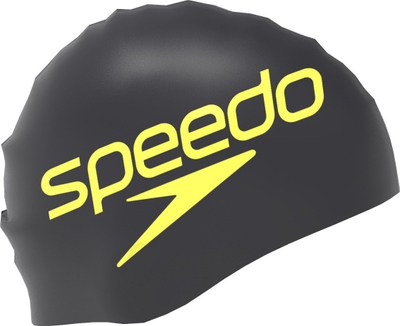 Капа за пливање Speedo Printed Silicone Cap, силикон, печатено лого, црна