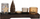 Set dekorativ Nampook Tealight Holder, 6 pjesë, xham, bazë druri e errët