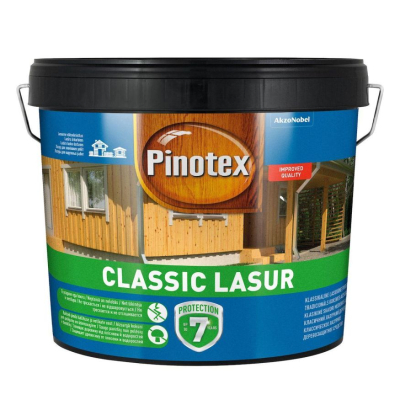 Mbrojtës druri Pinotex Classic Lasur Rowan, për jashtë, 10L, ngjyrë natyrale