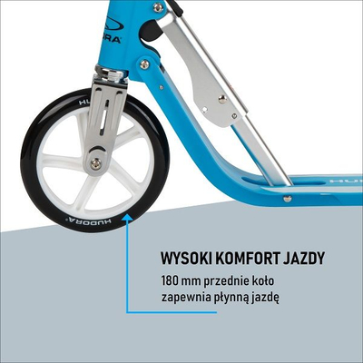 Tротинет Hudora Little Bigwheel, за деца 3+, прилагодлив управувач 68-74 cm, син