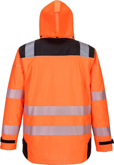 Xhaket pune Portwest PW3 3 in 1, Oxford Weave 300D, Hi Vis Class 3, portokalli me të zezë, L