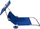 Шезлонг склоплив Floating Lounger, со тенда и тркала, 112x62x90cm, сина
