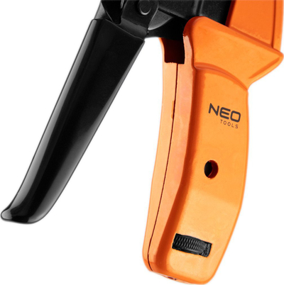 Pistolë për lidhse kabllosh NEO Tools 01-615, me prerje automatike, çelik, portokalli