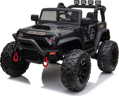Makina elektrike për fëmijë Jeep JC666, 12V, 2 motorë, e zezë