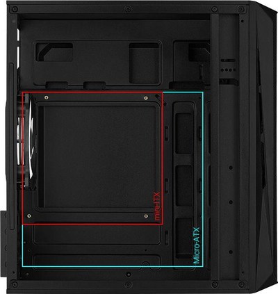 Kasë Aerocool CS-107 FRGB, Mini Tower