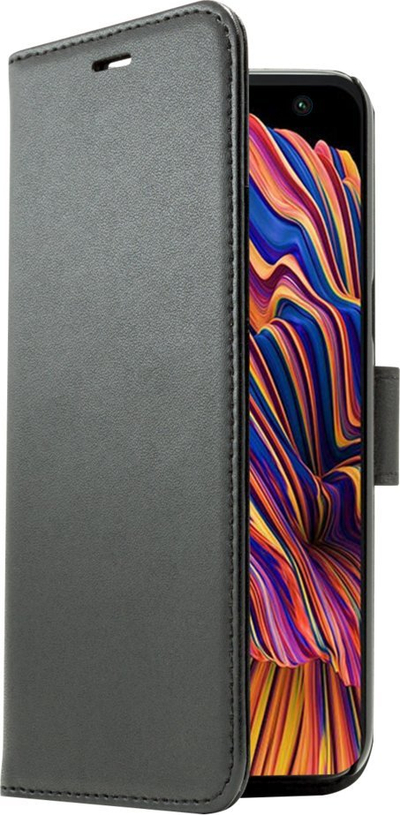 Këllëf portofol Screenor Smart për Galaxy Xcover 5, eko lëkurë, i zi