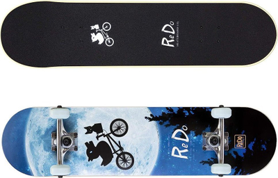 Skateboard ReDo Gallery Pop Interstellar, komplet, me dizajn kozmik, blu me bojë të zezë