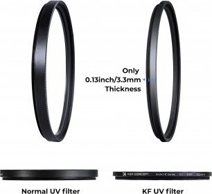Filter UV K&amp;F Concept MC Series C, 58mm, kornizë e hollë, blu