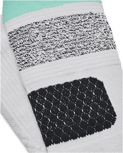 Çorape sportive Unisex Under Armour Curry ArmourDry Playmaker Mid-Crew, me jastëkim, gri me të zezë dhe të kaltër