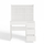 Tavolinë pune White Desk, 98 x 51 cm, 4 sirtarë, me raft, e bardhë