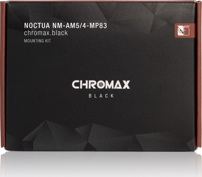 Komplet montimi për ftohës Noctua NM-AM5/4-MP83 chromax.black, për Socket AM4 AM5, SecuFirm2, i zi