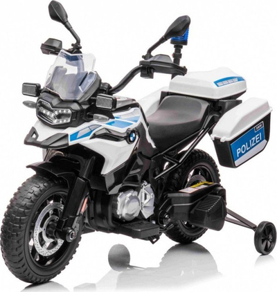 Motor elektrik lodër Ramiz BMW F850 GS Police, 12V, drita LED, i bardhë