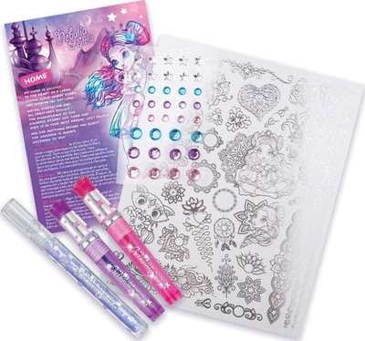 Set tatuazhesh për trup Nebulous Stars Stardust Body Art, 40 copë, me shkëlqim, shumëngjyrësh