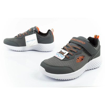 Atlete për kalamaj Skechers Bounder Techrox Heather, rrjetë sintetike, shollë me amortizim, gri