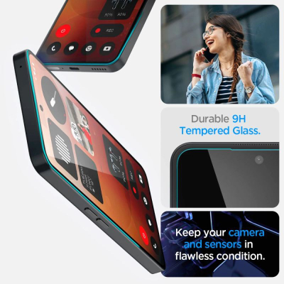 Xham mbrojtës Spigen Glas TR EZ Fit HD, 9H, për Nothing Phone 3a 3a Pro, transparent