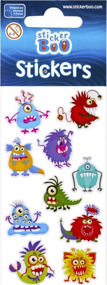 Ngjitëse Sticker Boo Monsters 476947, fletë 6×18 cm, shumëngjyrëshe