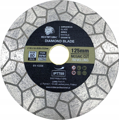 Disk prerës Indian Professional Diamond Blade, 125mm, për prerje mozaiku edhe qeramike