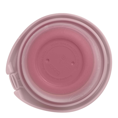 Enë ushqimi për foshnje b.box Fill + Feed Bowl, silikoni, me kapak kundër rrjedhjes, rozë peony