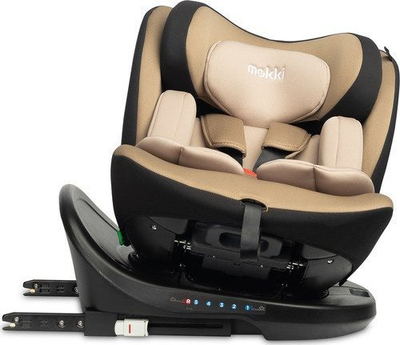Авто седиште за деца Mokki I-Size, 40–150 cm, вртење 360°, беж